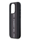 Karl Lagerfeld PU Saffiano Athleisure Stripe and Strap Back Cover für iPhone 15 Pro Rosa Karl Lagerfeld
