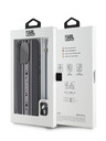 Karl Lagerfeld PU Saffiano Athleisure Stripe and Strap Back Cover für iPhone 15 Pro Rosa Karl Lagerfeld