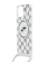 Karl Lagerfeld Karl Lagerfeld IML Monogram Crossbody K&CH Heads MagSafe Back Cover für iPhone 15 Transparent