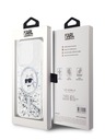 Karl Lagerfeld Karl Lagerfeld Liquid Glitter Choupette Head MagSafe Back Cover für iPhone 15 Pro Max Transparent