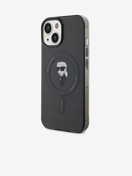 Karl Lagerfeld IML Ikonik MagSafe Back Cover für iPhone 15 Schwarz Karl Lagerfeld