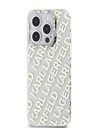 Karl Lagerfeld Karl Lagerfeld IML Electroplated Repeated Logo Back Cover für iPhone 15 Pro Gold
