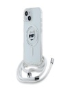 Karl Lagerfeld Karl Lagerfeld IML Crossbody Choupette Head Magsafe Back Cover für iPhone 15 Transparent