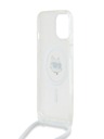 Karl Lagerfeld Karl Lagerfeld IML Crossbody Choupette Head Magsafe Back Cover für iPhone 15 Transparent