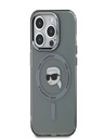 Karl Lagerfeld Karl Lagerfeld IML Karl Head Metallrahmen MagSafe Back Cover für iPhone 15 Pro Schwarz