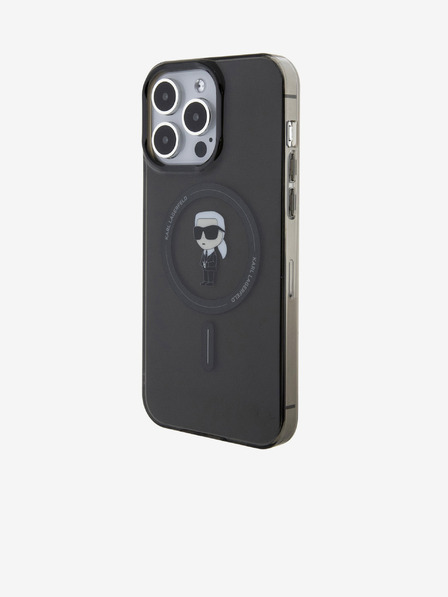 Karl Lagerfeld IML Ikonik MagSafe Back Cover für iPhone 15 Pro Max Schwarz Karl Lagerfeld