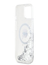 Karl Lagerfeld Karl Lagerfeld Liquid Glitter Karl Head Magsafe Back Cover für iPhone 15 Transparent