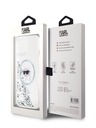 Karl Lagerfeld Karl Lagerfeld Liquid Glitter Karl Head Magsafe Back Cover für iPhone 15 Transparent