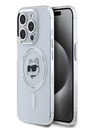 Karl Lagerfeld Karl Lagerfeld IML Choupette Head Metallrahmen MagSafe Back Cover für iPhone 15 Pro Max Transparent