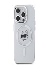 Karl Lagerfeld Karl Lagerfeld IML Choupette Head Metallrahmen MagSafe Back Cover für iPhone 15 Pro Max Transparent
