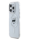 Karl Lagerfeld Karl Lagerfeld IML Choupette Head Metallrahmen MagSafe Back Cover für iPhone 15 Pro Max Transparent