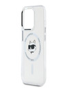 Karl Lagerfeld Karl Lagerfeld IML Choupette Head Metallrahmen MagSafe Back Cover für iPhone 15 Pro Max Transparent
