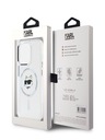 Karl Lagerfeld Karl Lagerfeld IML Choupette Head Metallrahmen MagSafe Back Cover für iPhone 15 Pro Max Transparent