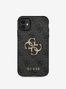 Guess Guess PU 4G Metall-Logo-Rückseite für iPhone 11 Grau