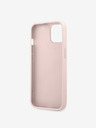 Guess PU 4G Metal Logo Zadní Kryt pro iPhone 13 Pink Handyhülle