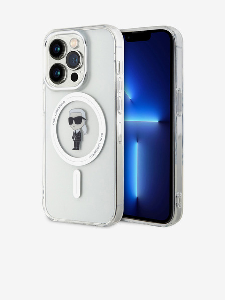 Karl Lagerfeld Karl Lagerfeld IML Ikonik MagSafe Back Cover für iPhone 15 Pro Transparent