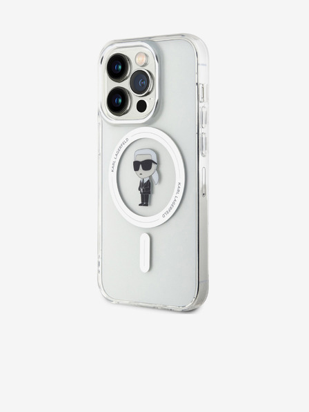 Karl Lagerfeld Karl Lagerfeld IML Ikonik MagSafe Back Cover für iPhone 15 Pro Transparent