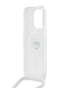 Karl Lagerfeld IML Crossbody Choupette Head MagSafe Back Cover für iPhone 15 Pro Max Transparent Karl Lagerfeld