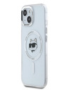 Karl Lagerfeld Karl Lagerfeld IML Choupette Head Metallrahmen MagSafe Back Cover für iPhone 15 Transparent