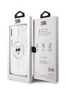 Karl Lagerfeld Karl Lagerfeld IML Choupette Head Metallrahmen MagSafe Back Cover für iPhone 15 Transparent