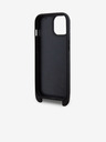 Karl Lagerfeld Karl Lagerfeld Saffiano Crossbody Strap Metall Karl und Choupette Back Cover für iPhone 15 Schwarz