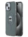 Karl Lagerfeld Karl Lagerfeld IML Karl Head Metallrahmen MagSafe Back Cover für iPhone 15 Schwarz