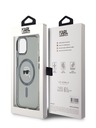 Karl Lagerfeld Karl Lagerfeld IML Karl Head Metallrahmen MagSafe Back Cover für iPhone 15 Schwarz