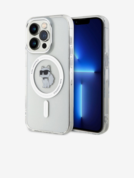 Karl Lagerfeld Karl Lagerfeld IML Choupette MagSafe Back Cover für iPhone 15 Pro Transparent
