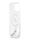 Karl Lagerfeld Karl Lagerfeld Liquid Glitter Karl und Choupette Heads MagSafe Back Cover für iPhone 15 Transparent