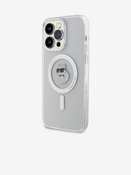 Karl Lagerfeld Karl Lagerfeld IML Choupette MagSafe Back Cover für iPhone 15 Pro Max Transparent