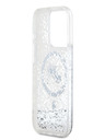Karl Lagerfeld Karl Lagerfeld Liquid Glitter Karl und Choupette Köpfe MagSafe Back Cover für iPhone 15 Pro Transparent