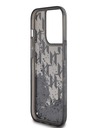 Karl Lagerfeld Liquid Glitter Monogram Gradient Back Cover für iPhone 14 Pro Schwarz Karl Lagerfeld
