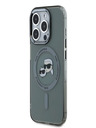 Karl Lagerfeld Karl Lagerfeld IML K&CH Heads Metallrahmen MagSafe Back Cover für iPhone 15 Pro Schwarz