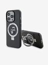 Karl Lagerfeld Ringstand Karl und Choupette MagSafe Back Cover für iPhone 15 Pro Schwarz Karl Lagerfeld