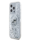Karl Lagerfeld Karl Lagerfeld Liquid Glitter Karl und Choupette Heads MagSafe Back Cover für iPhone 15 Pro Max Transparent