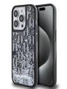 Karl Lagerfeld Liquid Glitter Monogram Gradient Back Cover für iPhone 14 Pro Max Schwarz Karl Lagerfeld