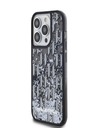 Karl Lagerfeld Liquid Glitter Monogram Gradient Back Cover für iPhone 14 Pro Max Schwarz Karl Lagerfeld