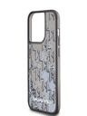 Karl Lagerfeld Liquid Glitter Monogram Gradient Back Cover für iPhone 14 Pro Max Schwarz Karl Lagerfeld