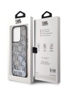 Karl Lagerfeld Liquid Glitter Monogram Gradient Back Cover für iPhone 14 Pro Max Schwarz Karl Lagerfeld