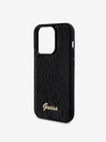 Guess Guess Pailletten-Skript-Logo-Rückseite für iPhone 14 Pro Max Schwarz