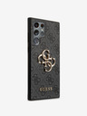 Guess Guess PU 4G Metall-Logo Rückseite für Samsung Galaxy S22 Ultra Grau