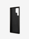 Guess Guess PU 4G Metall-Logo Rückseite für Samsung Galaxy S22 Ultra Grau
