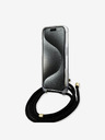 Guess Guess IML 4G Printed Crossbody Strap Back Cover für iPhone 15 Schwarz