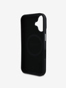 Guess Guess PU Grained Triangle Logo Back Cover für iPhone 16 Schwarz