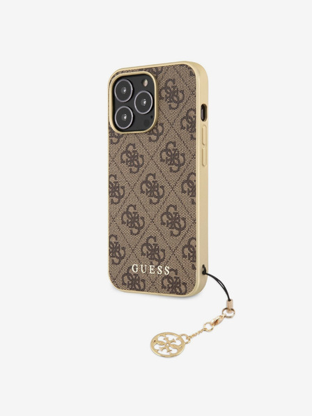 Guess Guess 4G Charm Rückseitenschutz für iPhone 13 Pro Braun