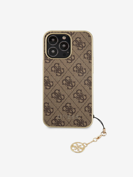 Guess Guess 4G Charm Rückseitenschutz für iPhone 13 Pro Braun
