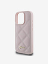 Guess Guess PU-Leder gesteppte Rückseite für iPhone 16 Pro Max Rosa