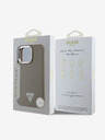 Guess Guess PU Grained Triangle Logo Back Cover für iPhone 16 Pro Braun