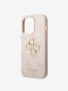 Guess Guess PU 4G Metall-Logo-Rückseite für iPhone 15 Pro Pink
