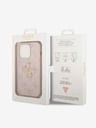 Guess Guess PU 4G Metall-Logo-Rückseite für iPhone 15 Pro Pink